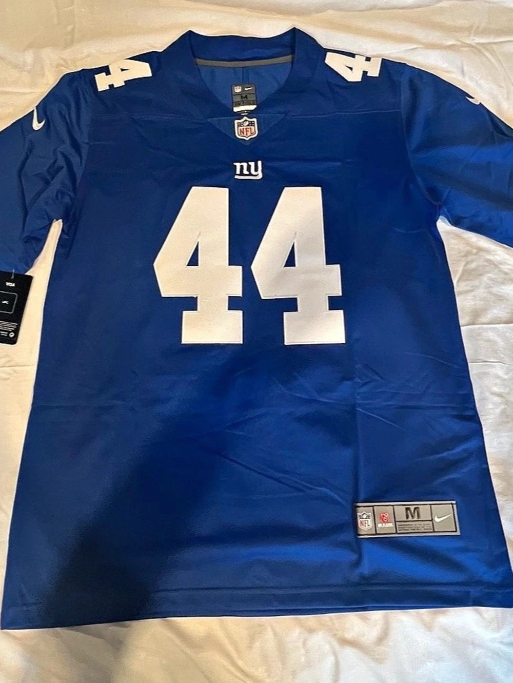 NFL New York Giants Saquon Barkley #44 jersey Blue & White Size Medium NWT